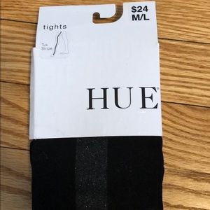 Black hue tights with metallic tux stripe new M/L